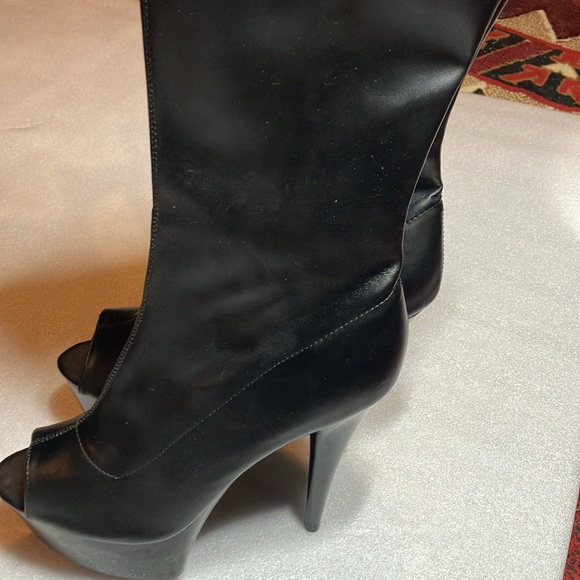 Ellie exotic platform boots. Peep toe open toe. New. - Picture 7 of 9